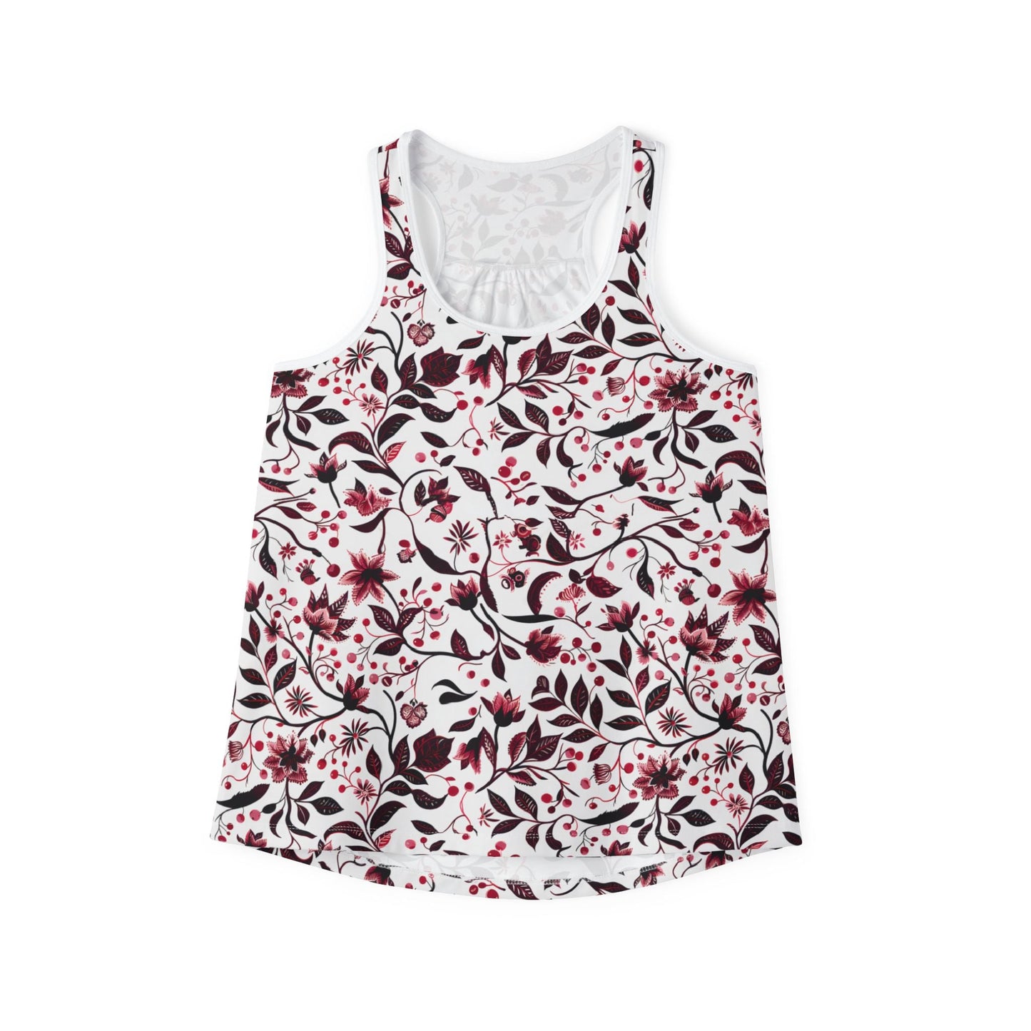 Tank Top Burgundy Flower - Sola Shoe