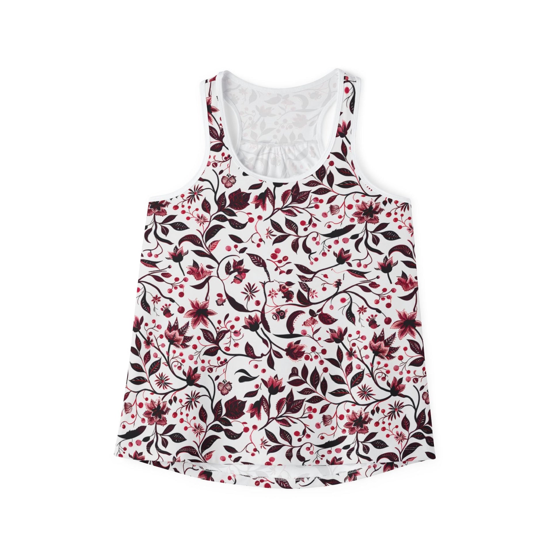 Tank Top Burgundy Flower - Sola Shoe