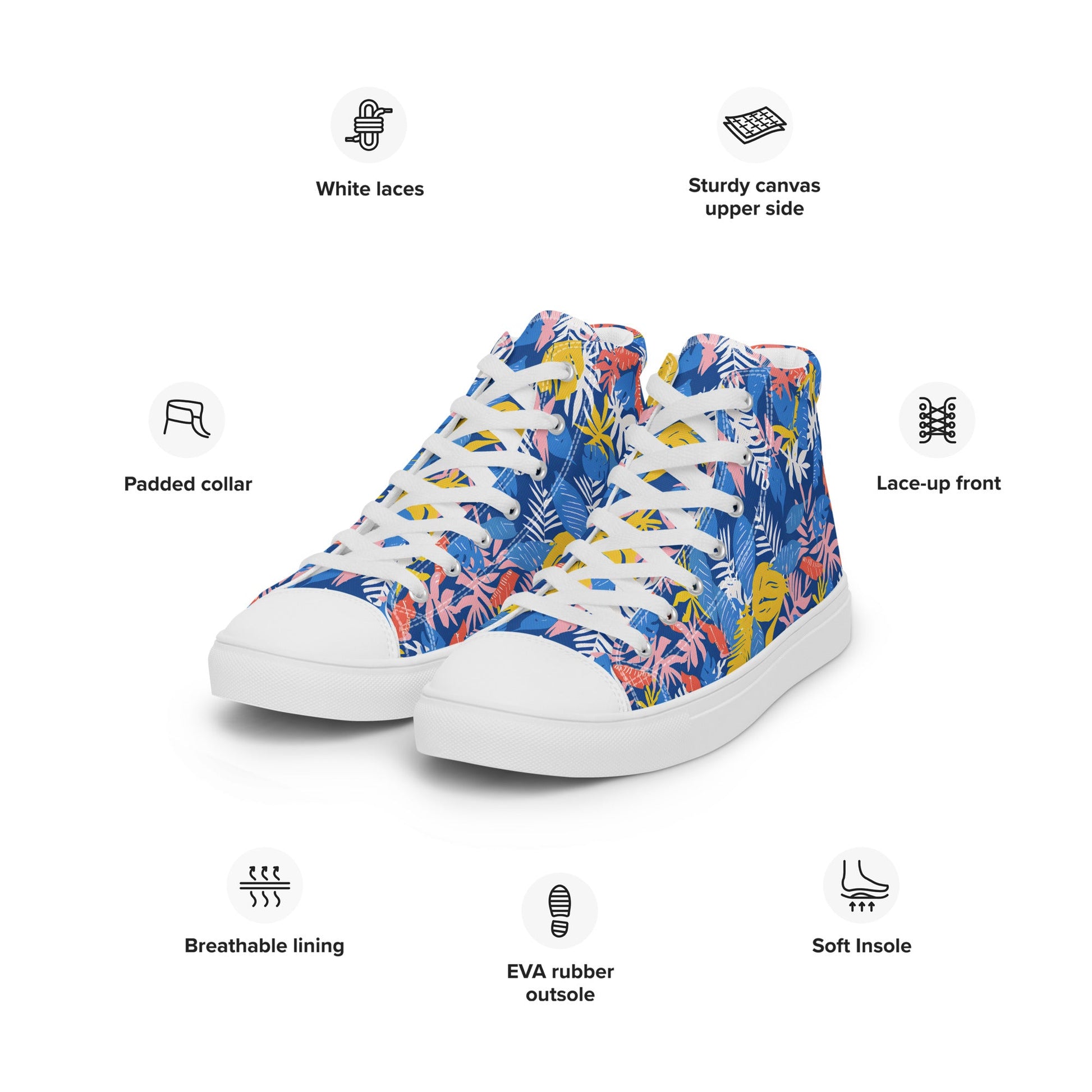 Tropical Storm Men’s high top shoes - Sola Shoe