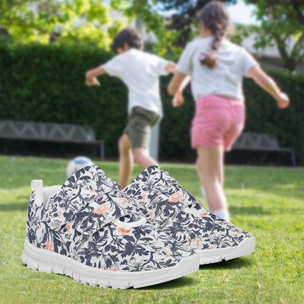 Victorian Poetry Kids Lightweight Velcro Sneaker - Sola Shoe