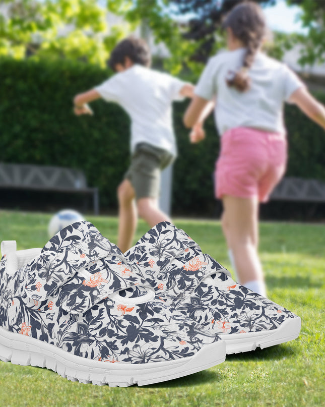 Victorian Poetry Kids Lightweight Velcro Sneaker - Sola Shoe