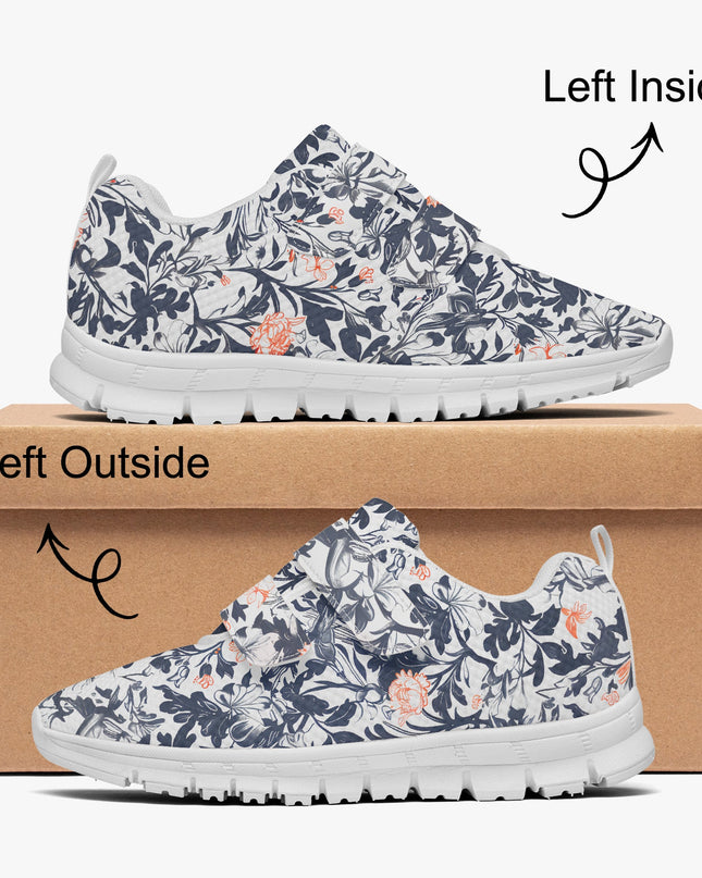 Victorian Poetry Kids Lightweight Velcro Sneaker - Sola Shoe