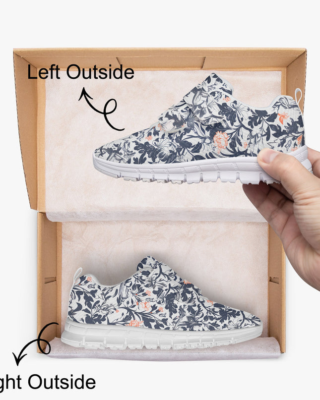 Victorian Poetry Kids Lightweight Velcro Sneaker - Sola Shoe