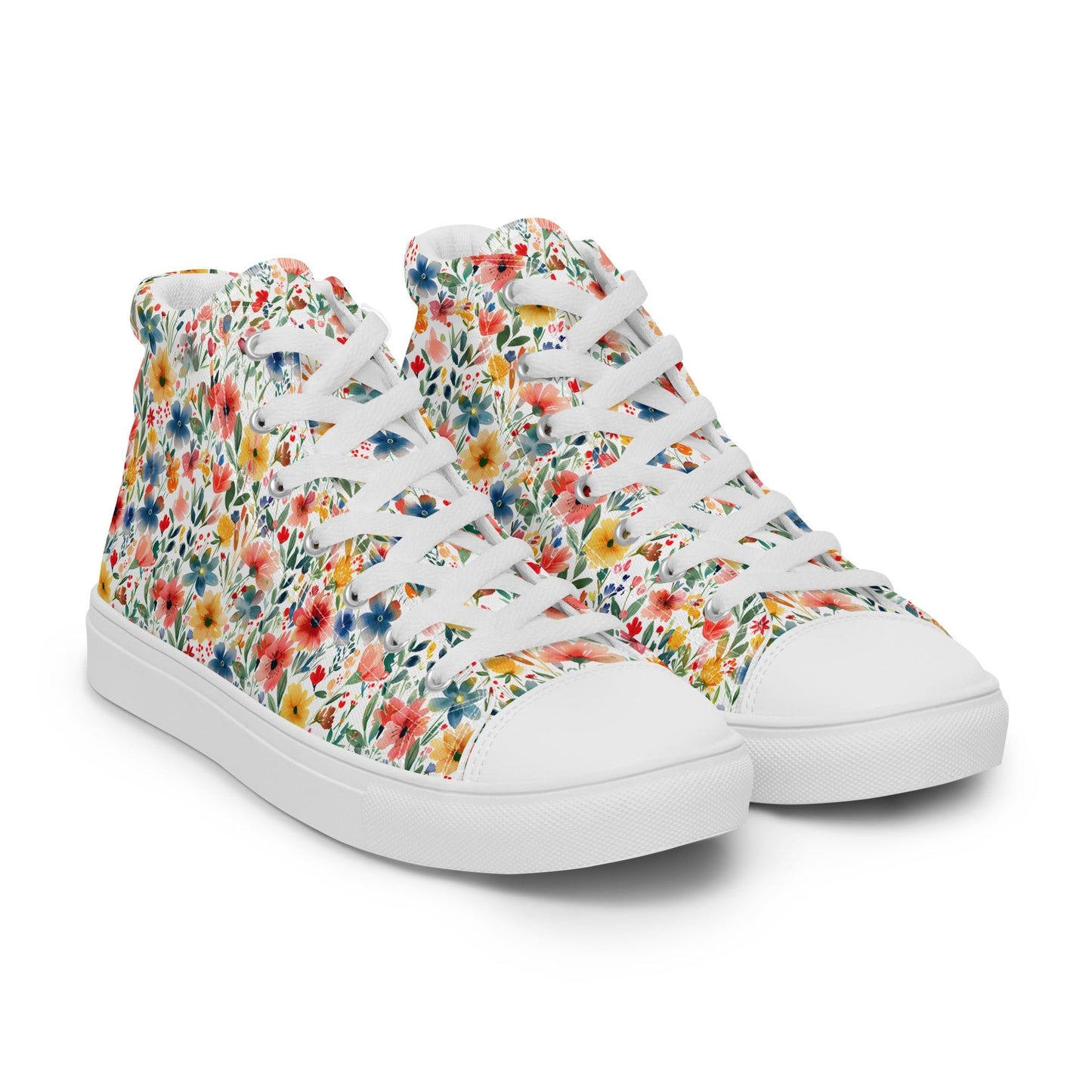 Wild Flowers Men’s high top shoes - Sola Shoe