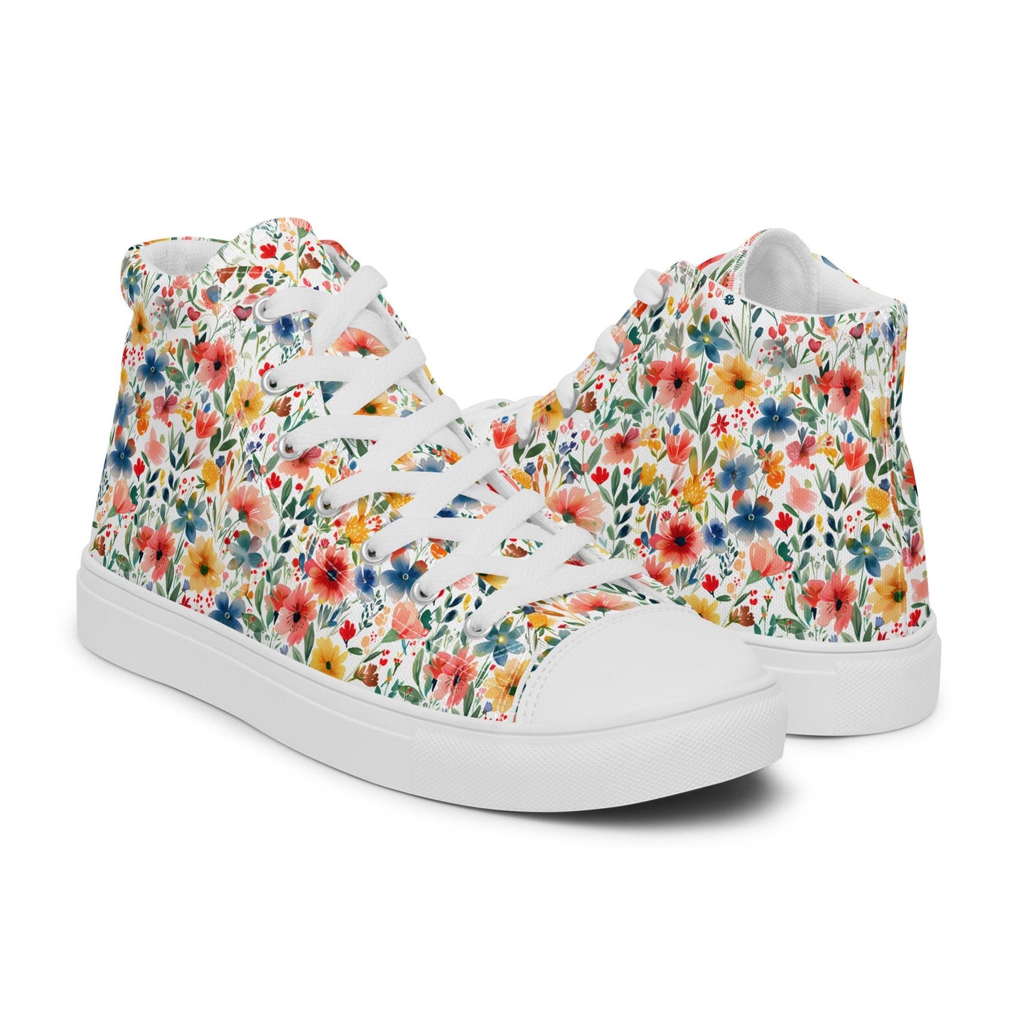 Wild Flowers Men’s high top shoes - Sola Shoe