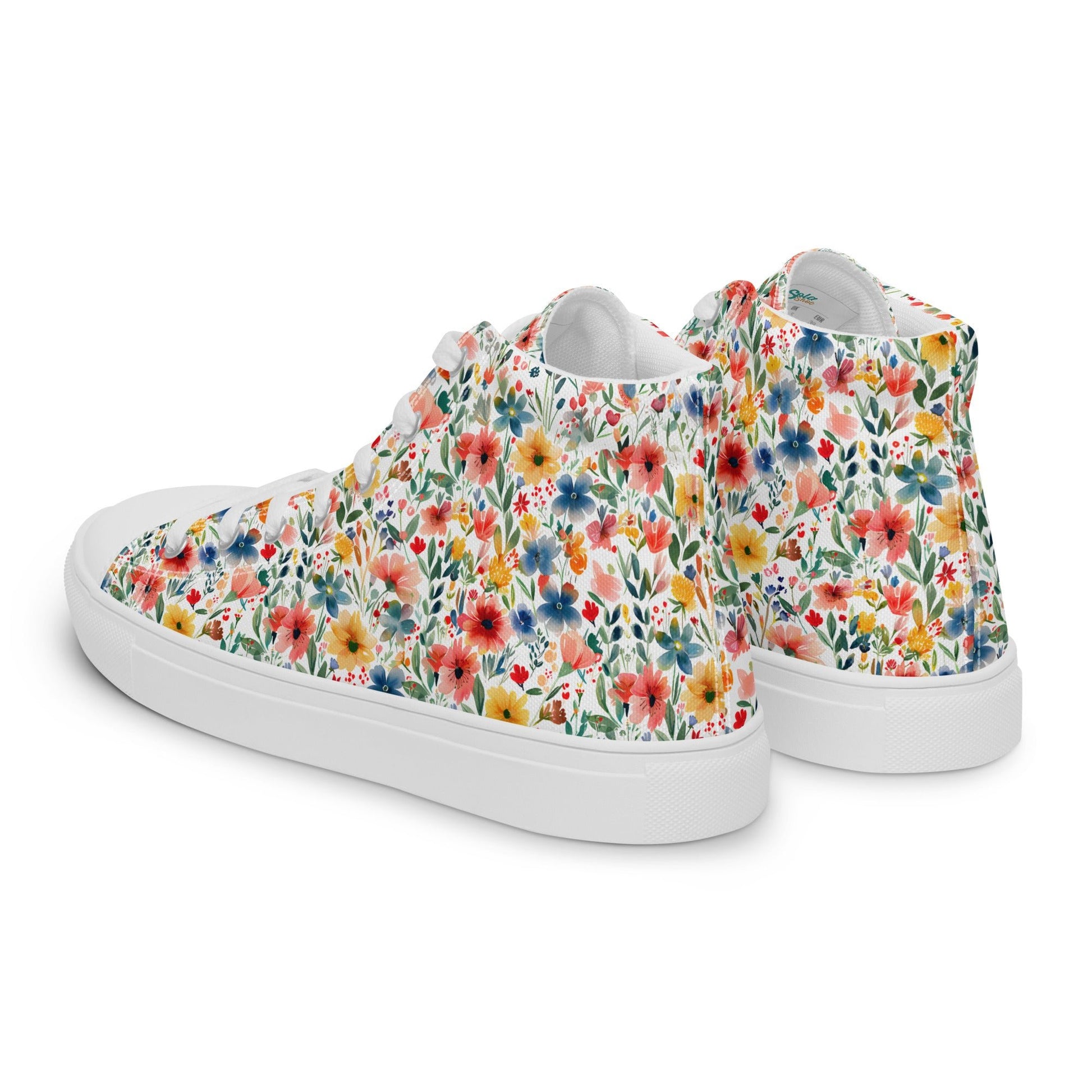 Wild Flowers Men’s high top shoes - Sola Shoe