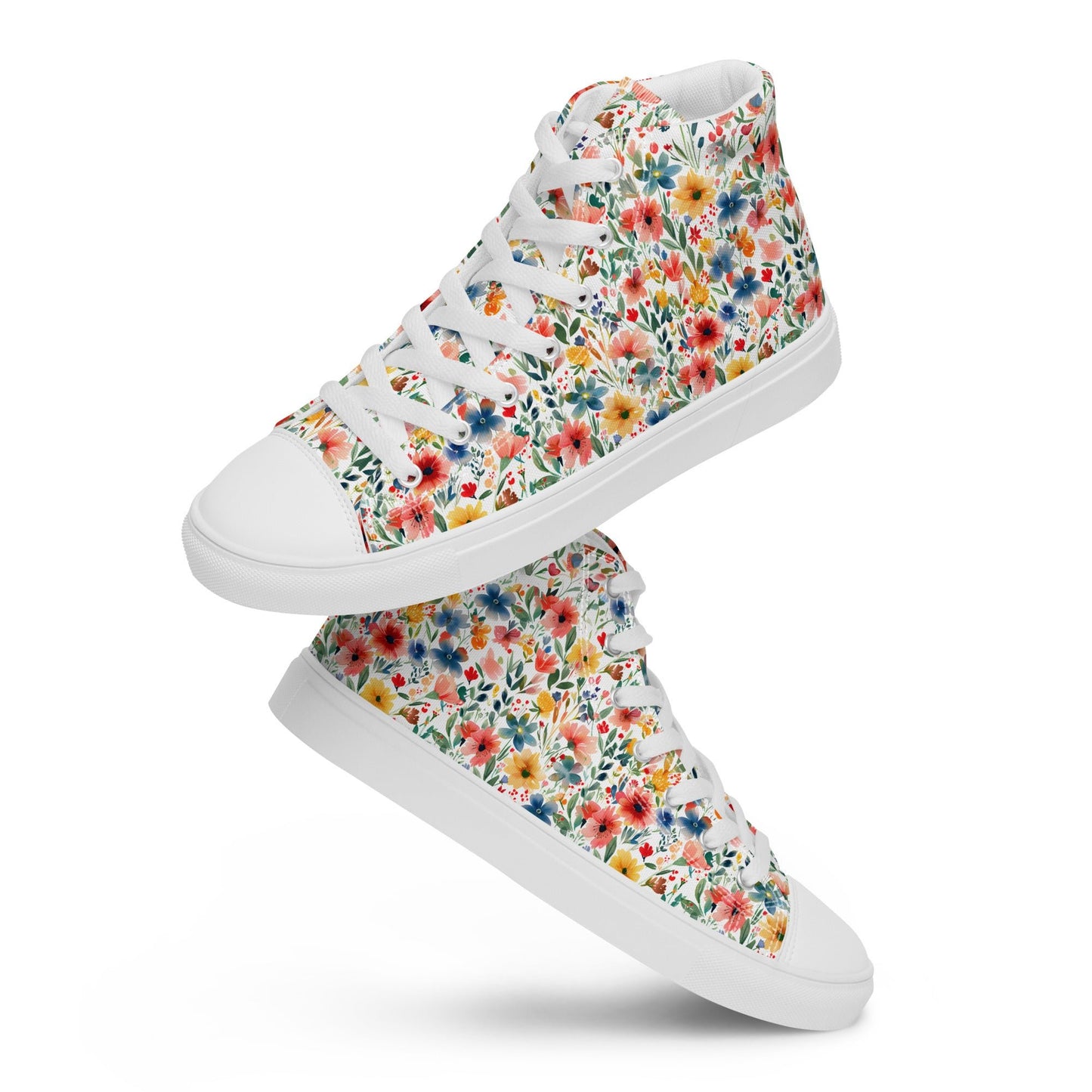 Wild Flowers Men’s high top shoes - Sola Shoe