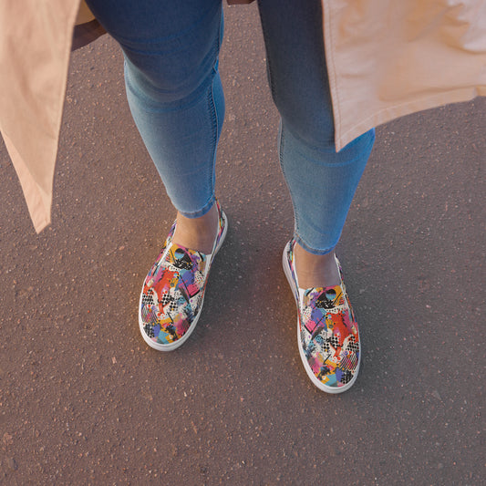 Graffiti slip-on shoes